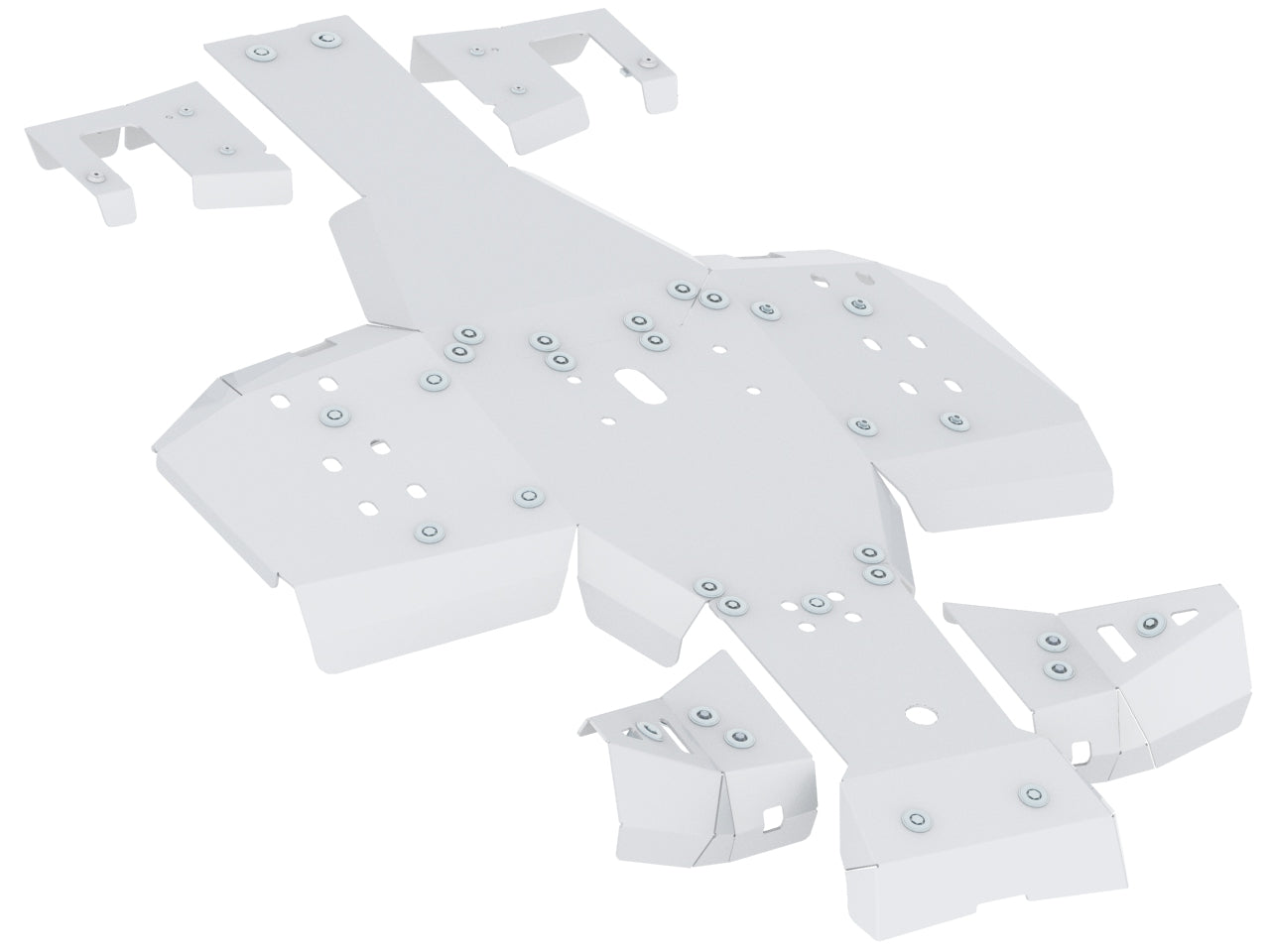 Kit plaques de protection aluminium pour quad Sportsman 570 SP (2021+) (aluminium) – protection châssis complète, robuste et durable