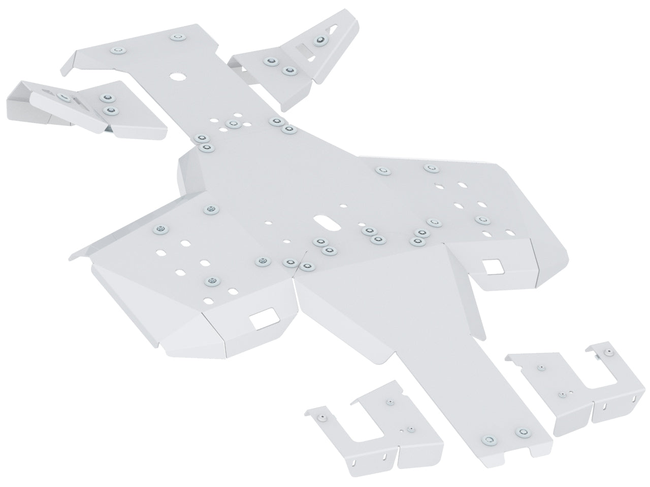 Kit plaques de protection aluminium pour quad Sportsman 570 SP (2021+) (aluminium) – protection châssis complète, robuste et durable