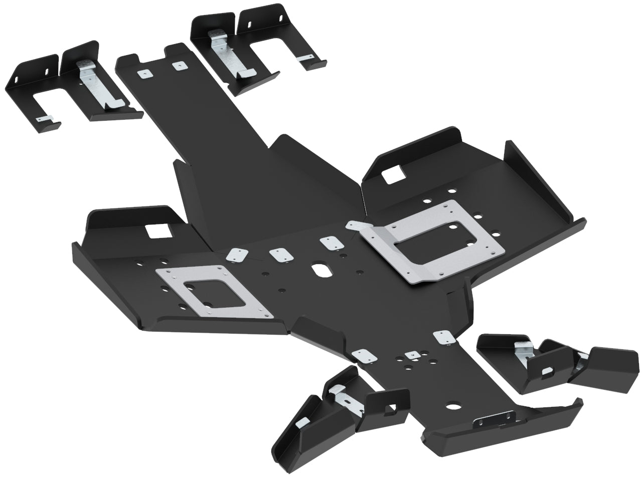 Kit plaques de protection plastique pour quad Sportsman 570 SP (2021+) (plastic) – protection châssis complète, robuste et durable