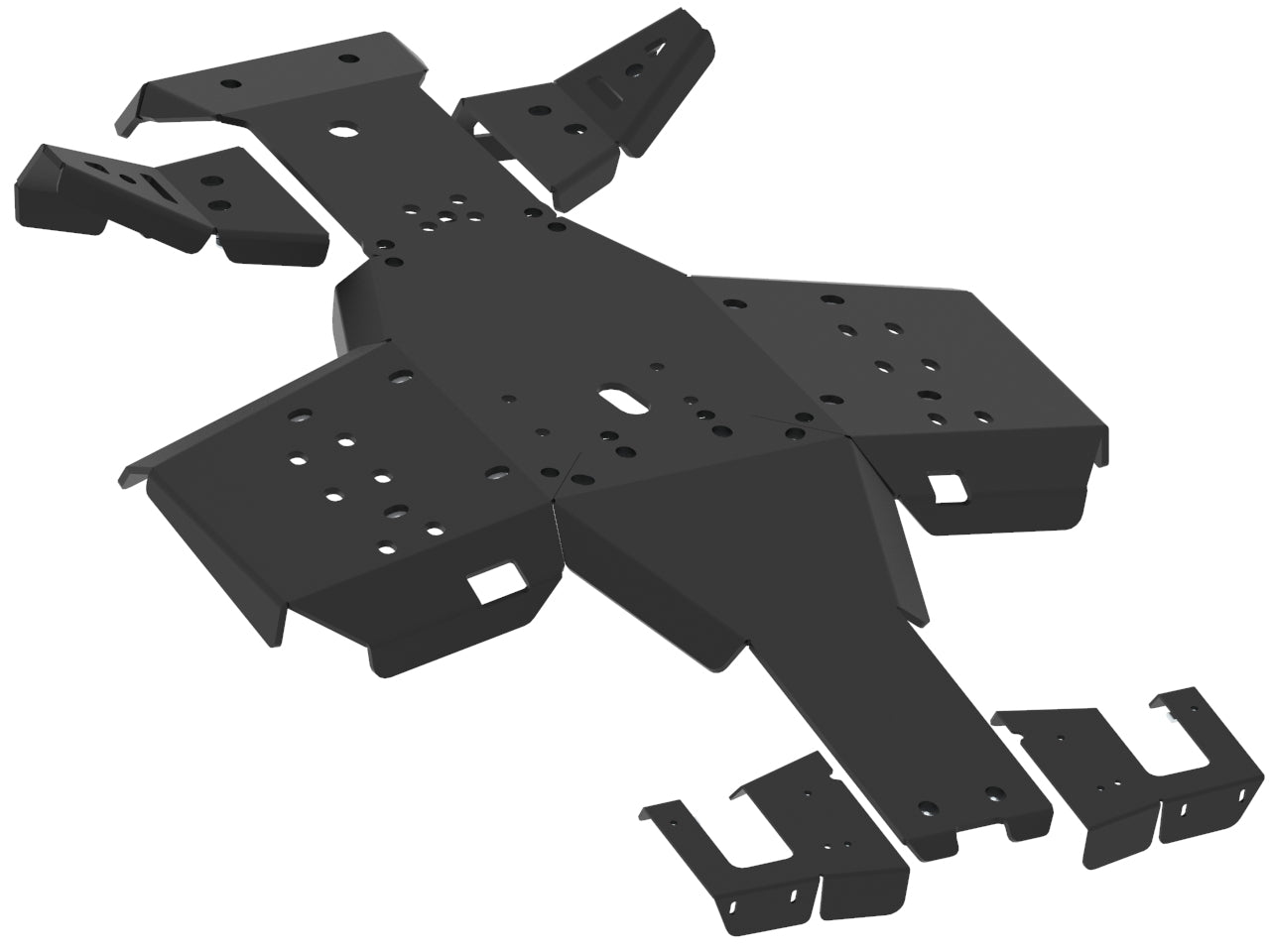 Kit plaques de protection plastique pour quad Sportsman 570 SP (2021+) (plastic) – protection châssis complète, robuste et durable