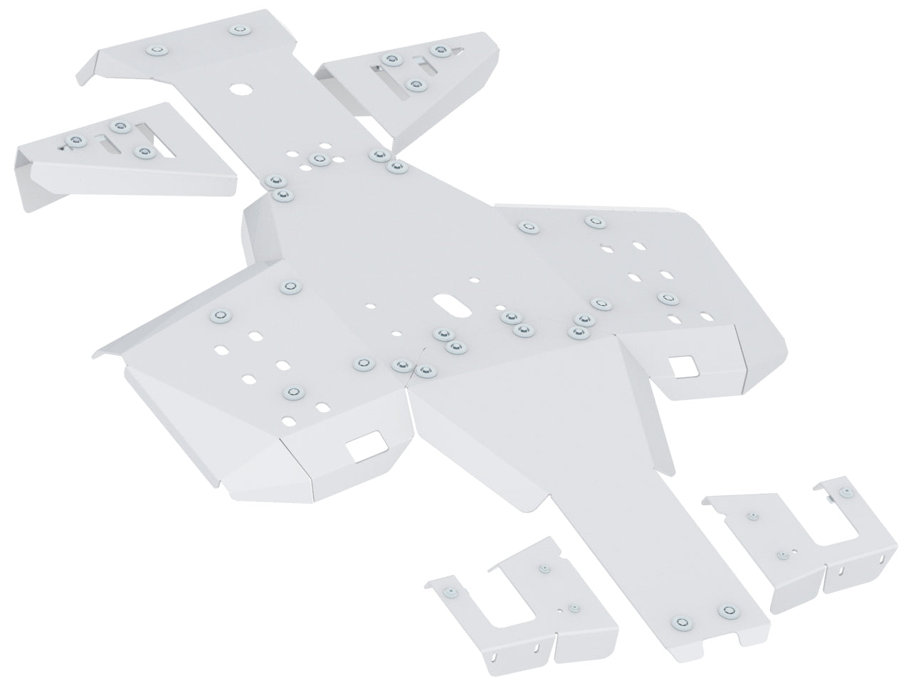 Kit plaques de protection aluminium pour quad Sportsman 570 (2021+) (aluminium) – protection châssis complète, robuste et durable