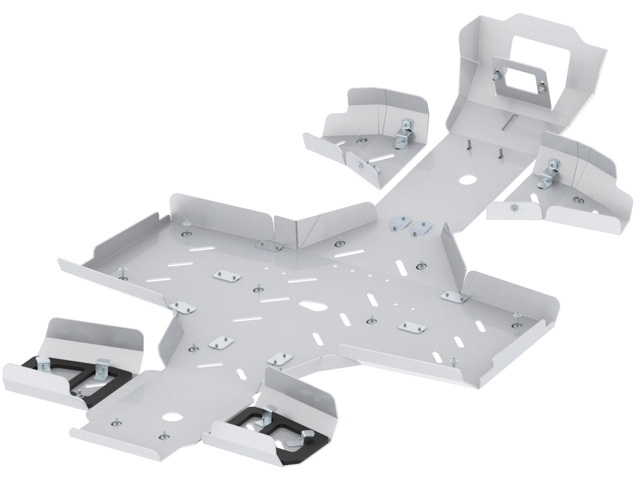 Kit plaques de protection aluminium pour quad MXU 700 (2020+) (aluminium) – protection châssis complète, robuste et durable