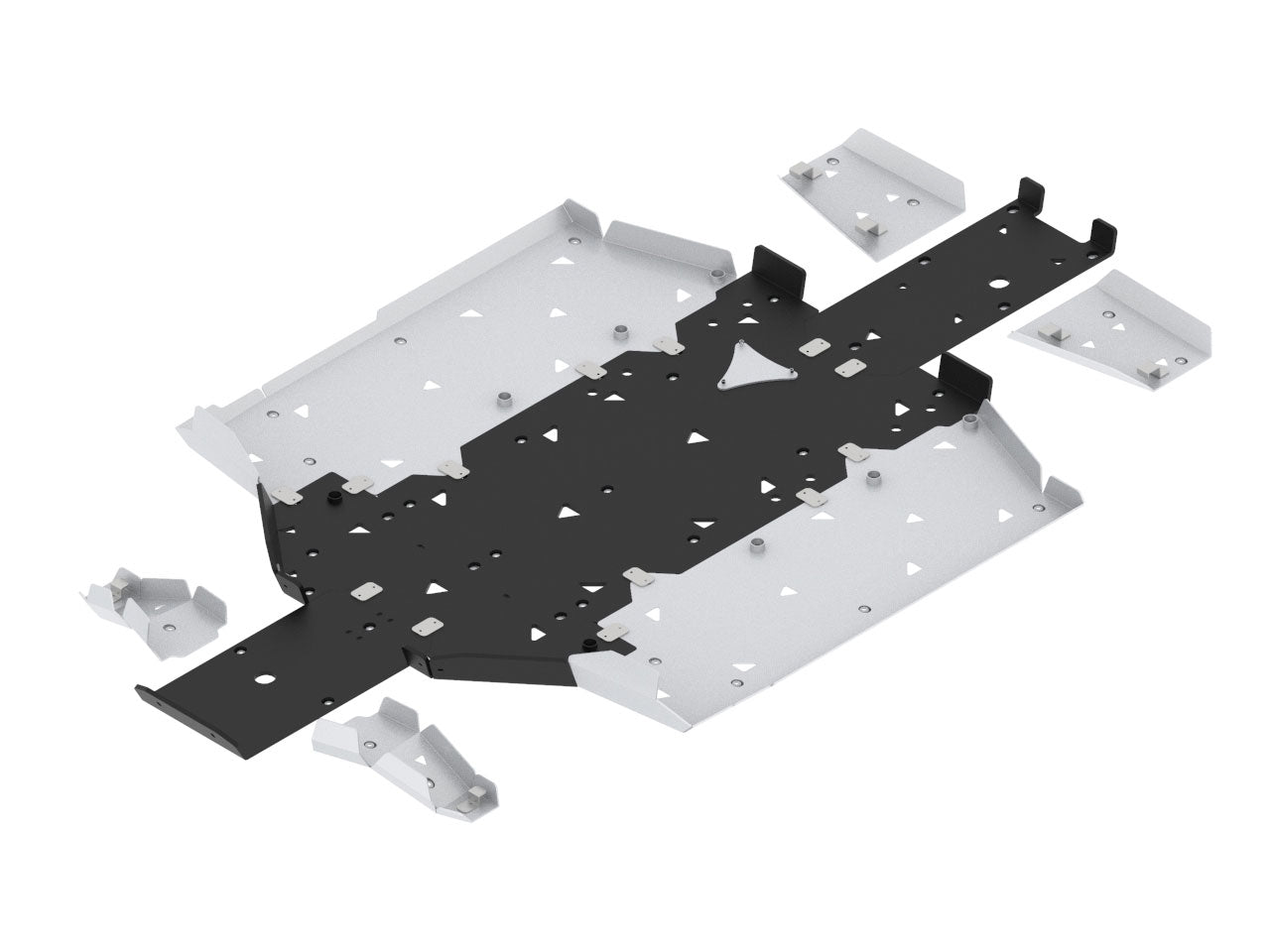 Kit plaques de protection aluminium pour quad UFORCE 600 (aluminium/plastic) – protection châssis complète, robuste et durable