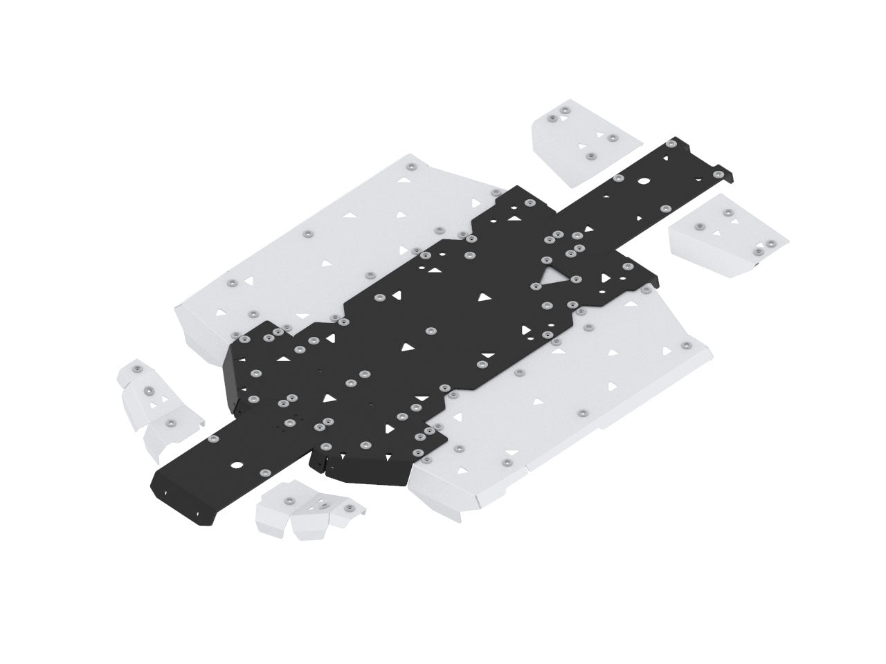 Kit plaques de protection aluminium pour quad UFORCE 600 (aluminium/plastic) – protection châssis complète, robuste et durable