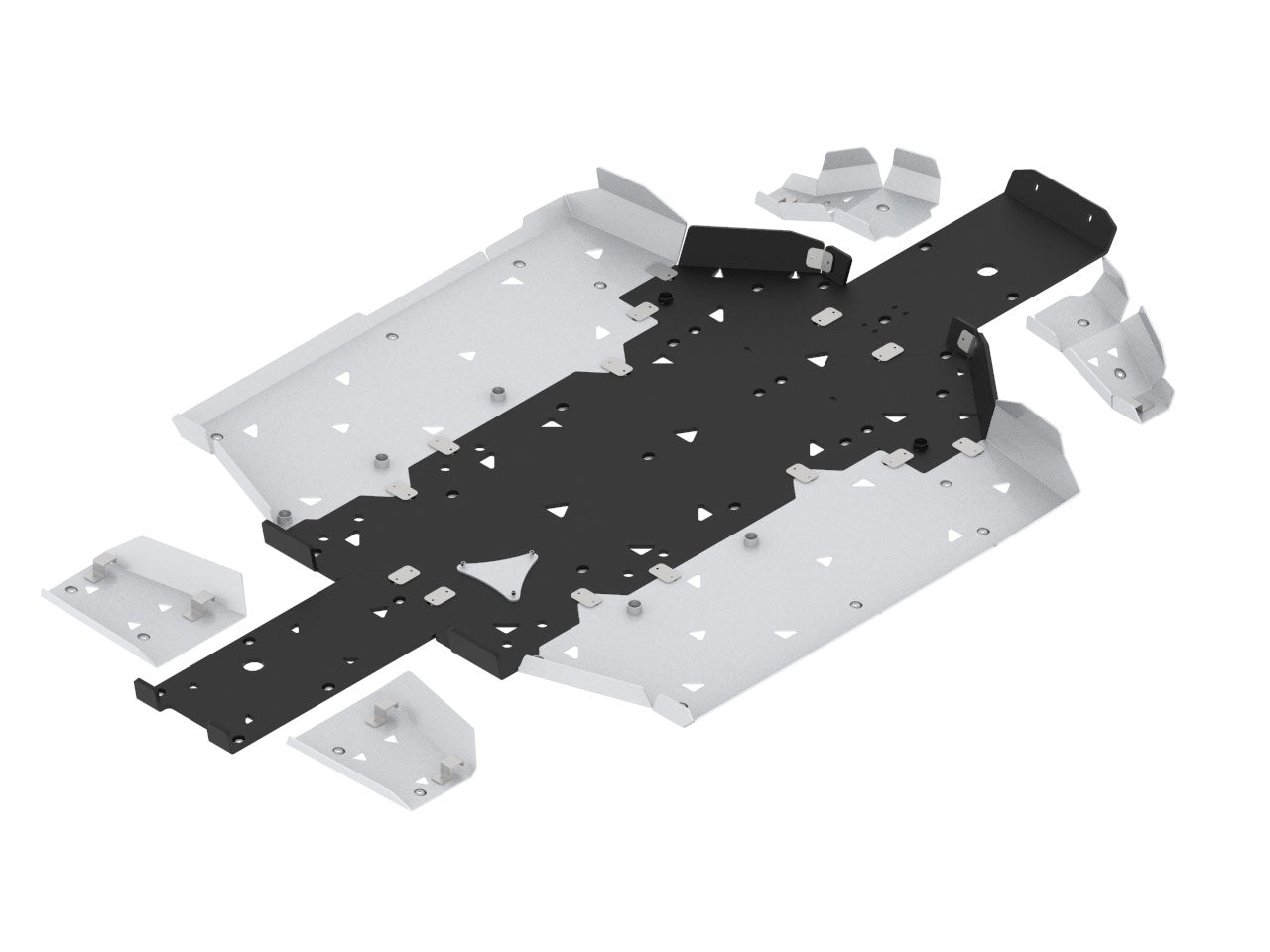 Kit plaques de protection aluminium pour quad UFORCE 600 (aluminium/plastic) – protection châssis complète, robuste et durable