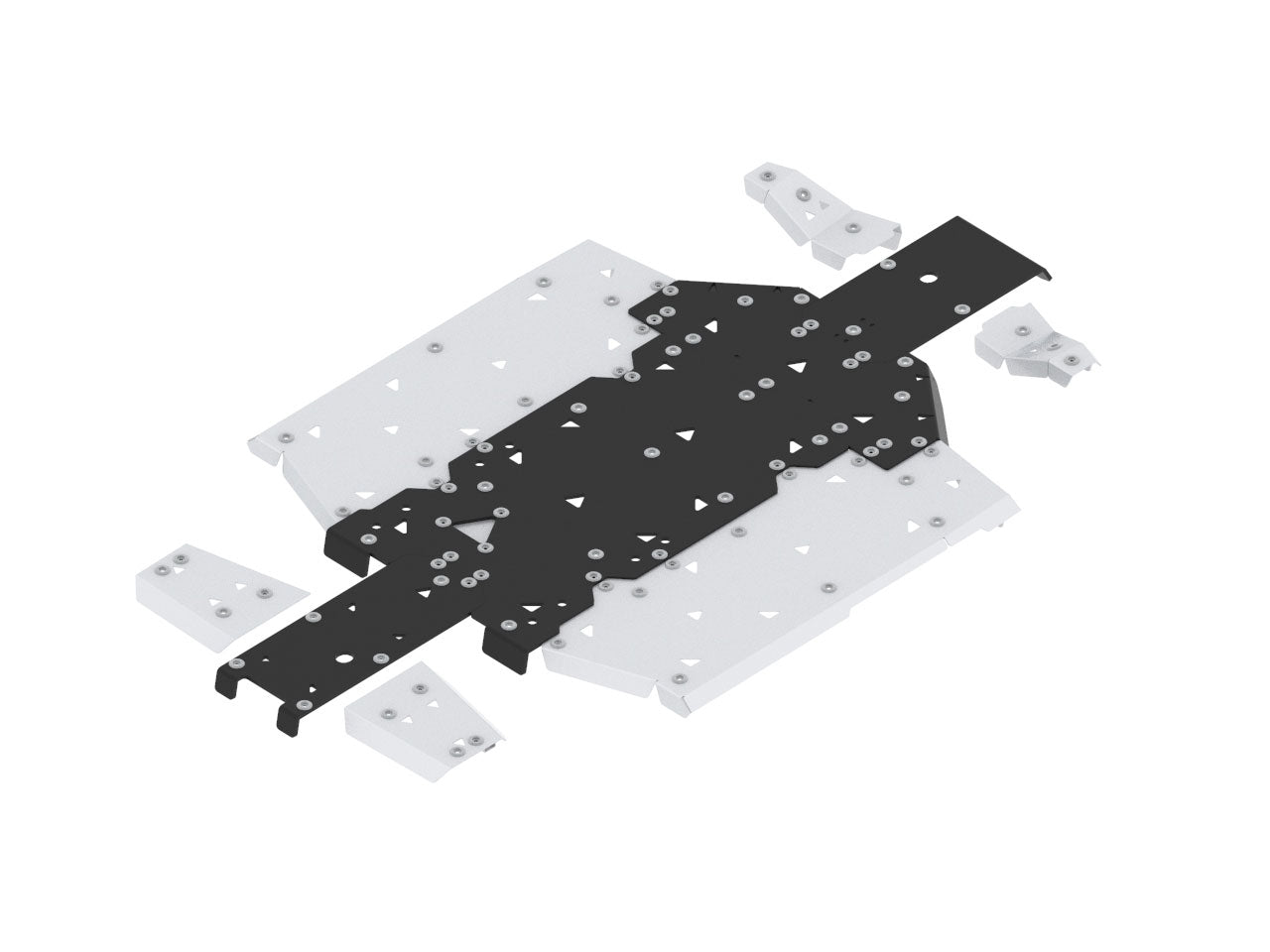 Kit plaques de protection aluminium pour quad UFORCE 600 (aluminium/plastic) – protection châssis complète, robuste et durable