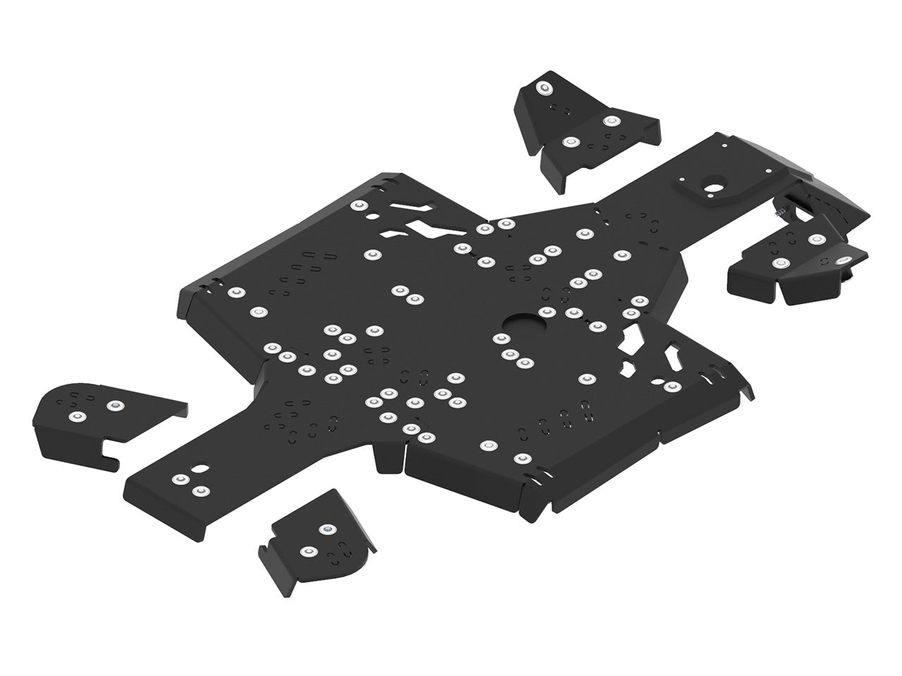 Kit plaques de protection plastique pour quad CFORCE 450/520-L (2022+) (plastic) – protection châssis complète, robuste et durable