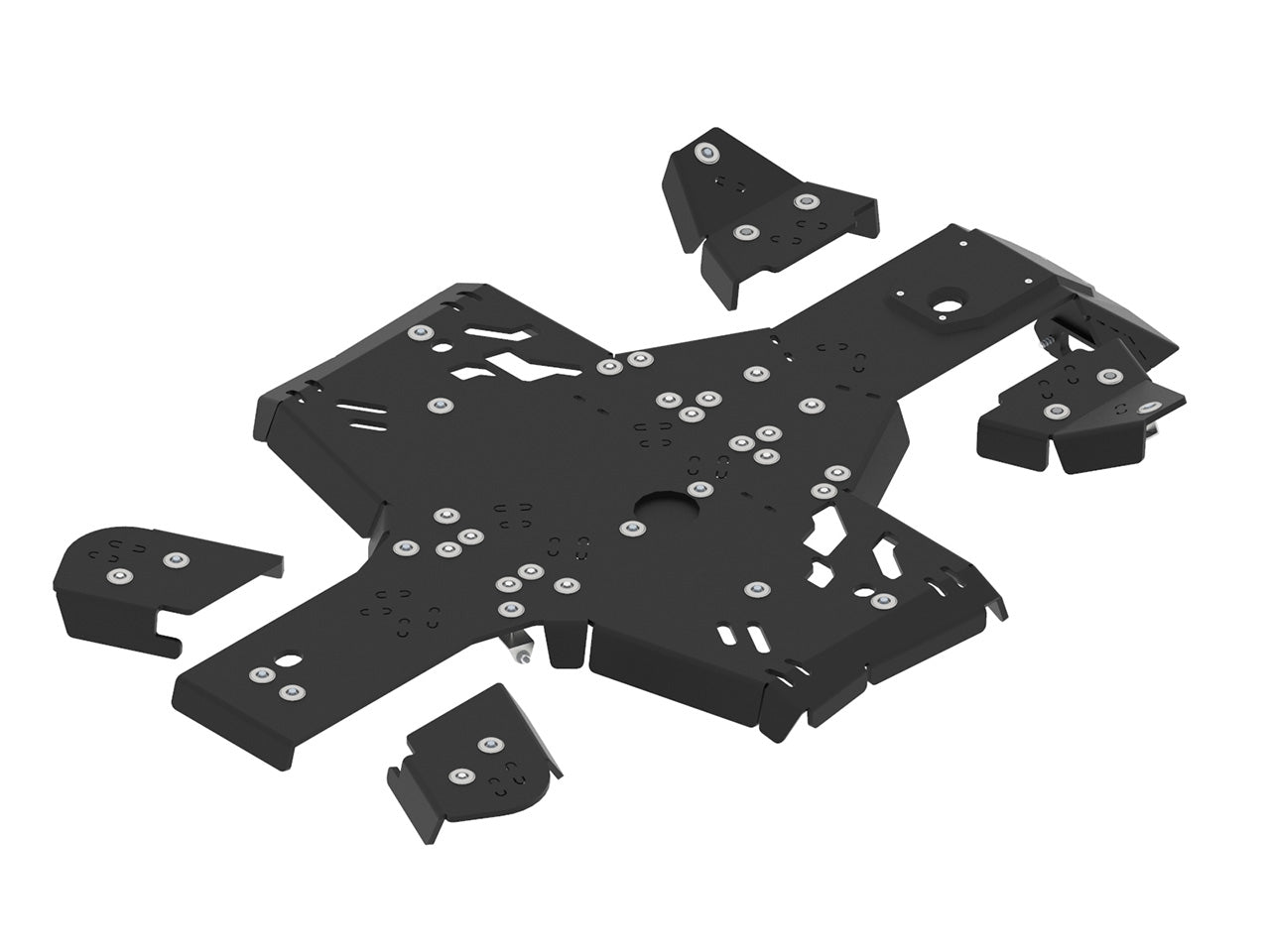 Kit plaques de protection plastique pour quad CFORCE 450/520-S (2022+) (plastic) – protection châssis complète, robuste et durable