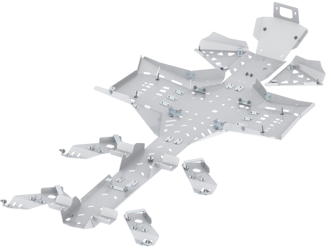 Kit plaques de protection aluminium pour quad Outlander 6x6 450 MAX (aluminium) – protection châssis complète, robuste et durable
