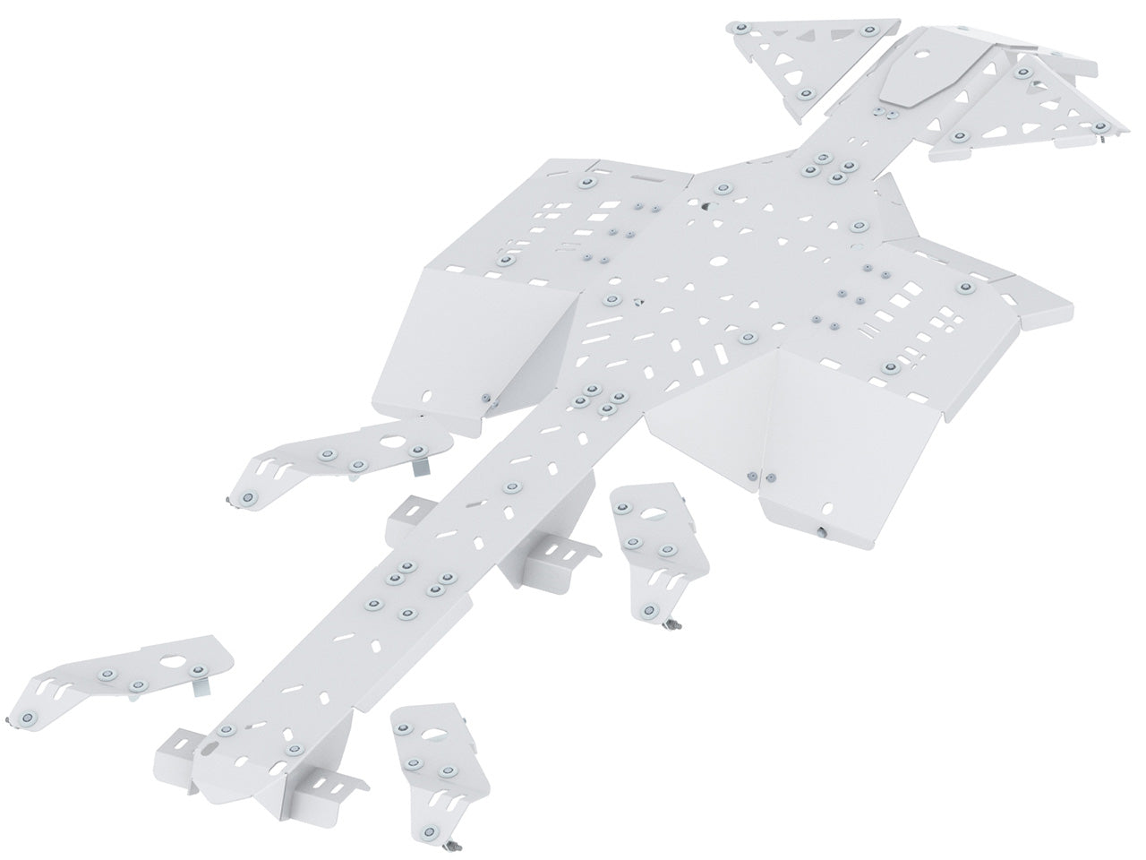 Kit plaques de protection aluminium pour quad Outlander 6x6 450 MAX (aluminium) – protection châssis complète, robuste et durable