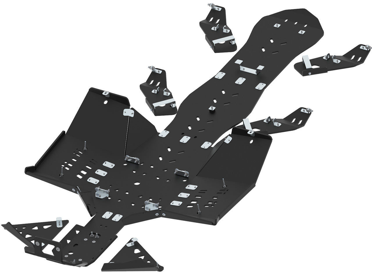 Kit plaques de protection plastique pour quad Outlander 6x6 450 MAX (plastic) – protection châssis complète, robuste et durable