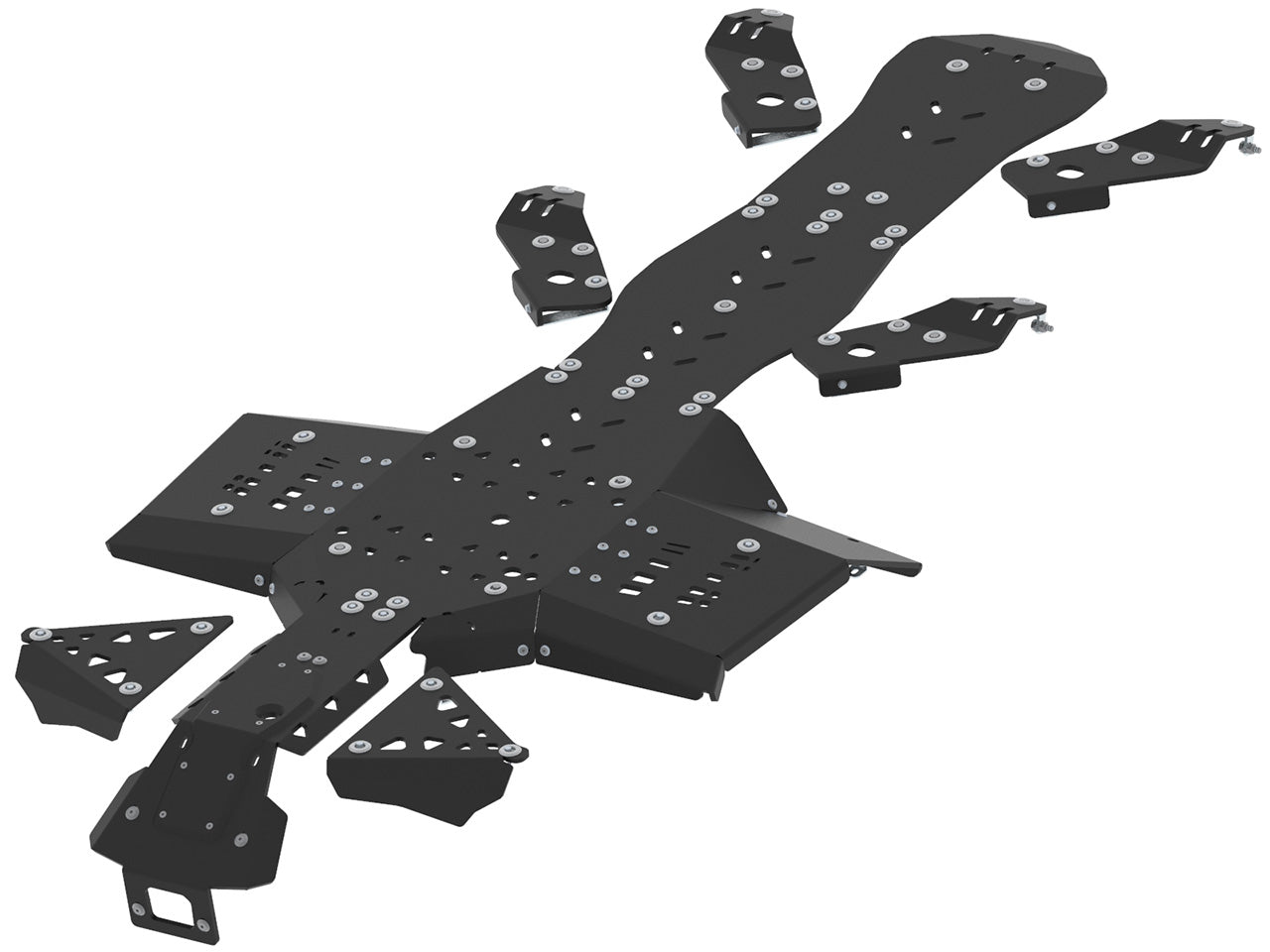 Kit plaques de protection plastique pour quad Outlander 6x6 450 MAX (plastic) – protection châssis complète, robuste et durable