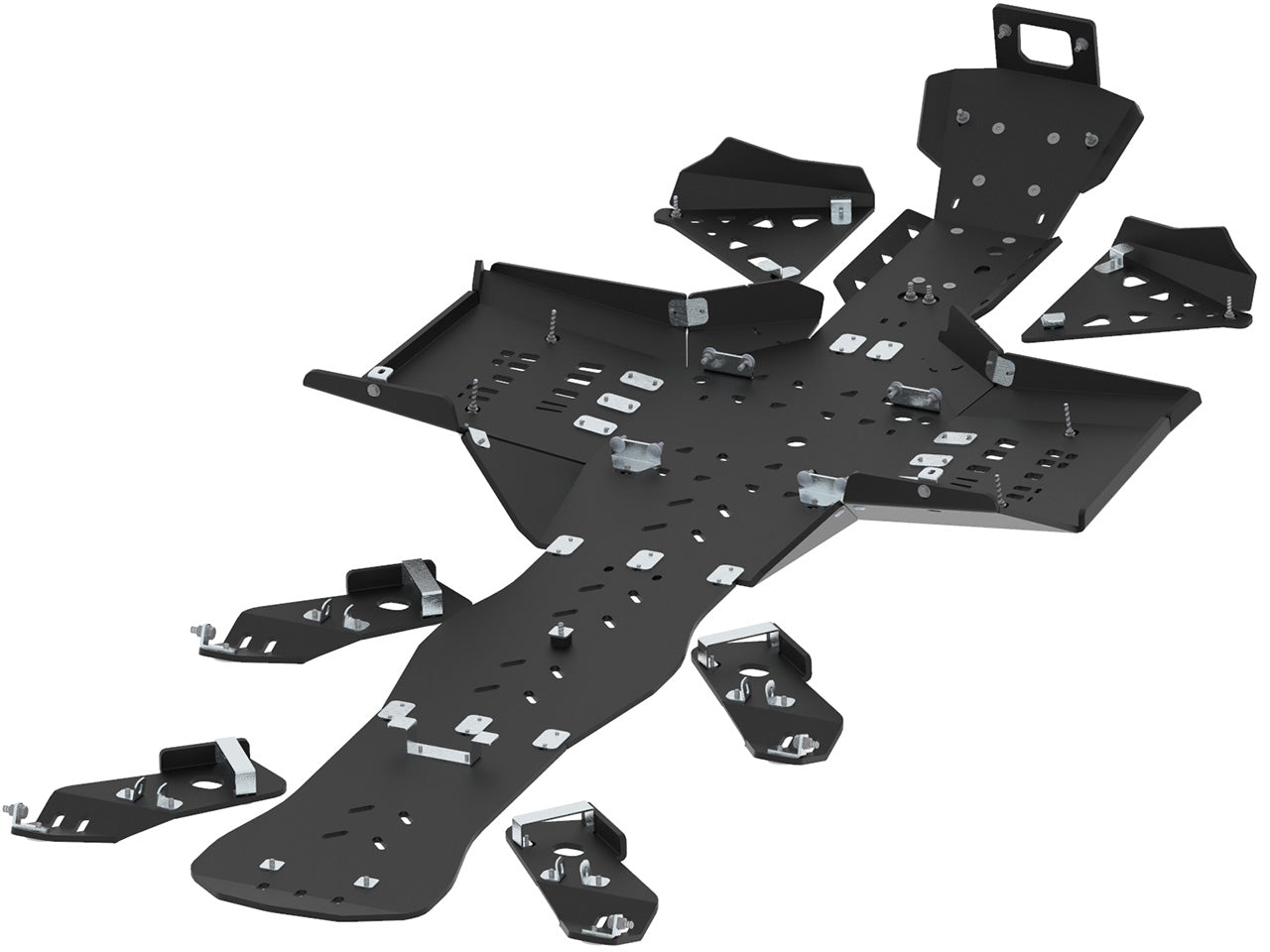 Kit plaques de protection plastique pour quad Outlander 6x6 450 MAX (plastic) – protection châssis complète, robuste et durable
