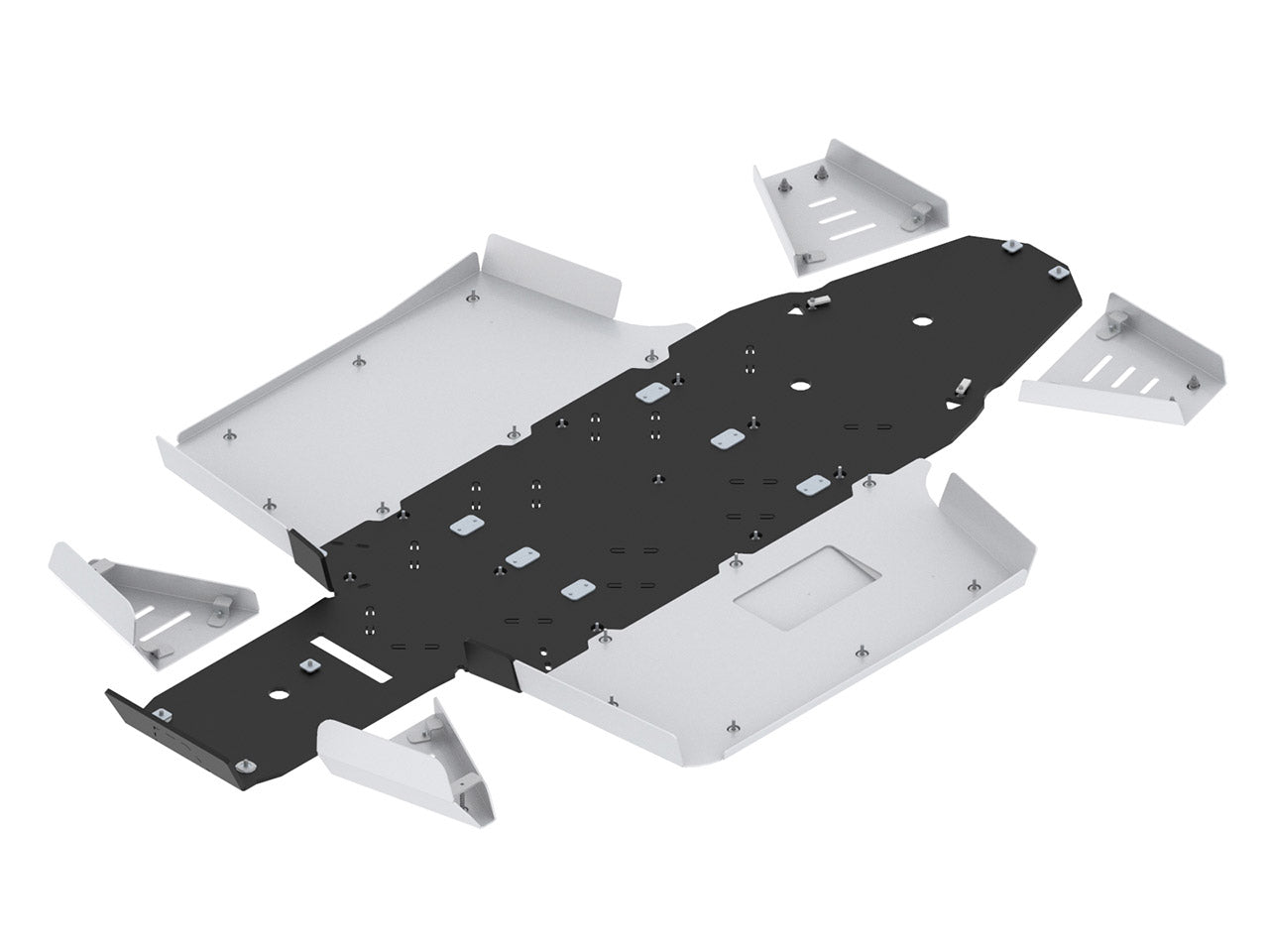Kit plaques de protection aluminium pour quad Ranger 570 Nordic Pro (2022+), Ranger 570 SP (2022+) (aluminium / plastic) – protection châssis complète, robuste et durable
