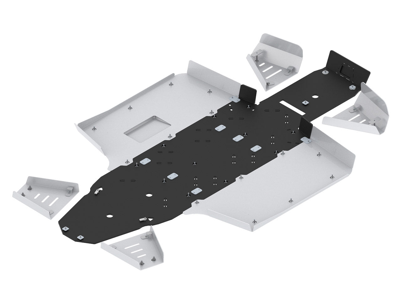 Kit plaques de protection aluminium pour quad Ranger 570 Nordic Pro (2022+), Ranger 570 SP (2022+) (aluminium / plastic) – protection châssis complète, robuste et durable