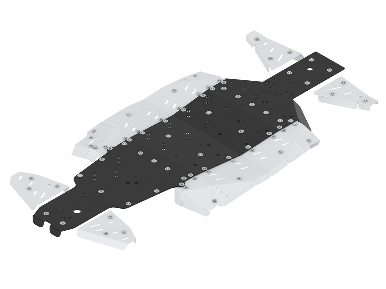 Kit plaques de protection aluminium pour quad ZFORCE 950 Sport (2023+) (aluminium+plastic) – protection châssis complète, robuste et durable