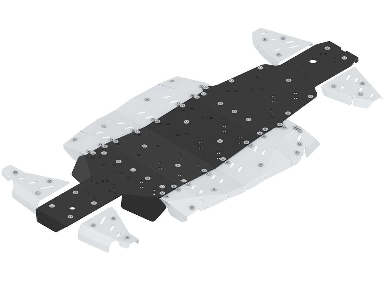 Kit plaques de protection aluminium pour quad ZFORCE 950 Sport (2023+) (aluminium+plastic) – protection châssis complète, robuste et durable