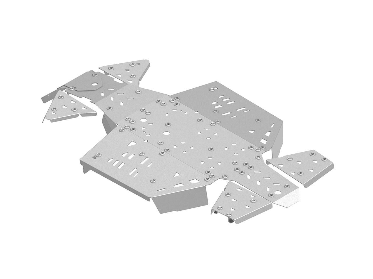 Kit plaques de protection aluminium pour quad Outlander G3 500/700 MAX (2023+) (aluminium) – protection châssis complète, robuste et durable