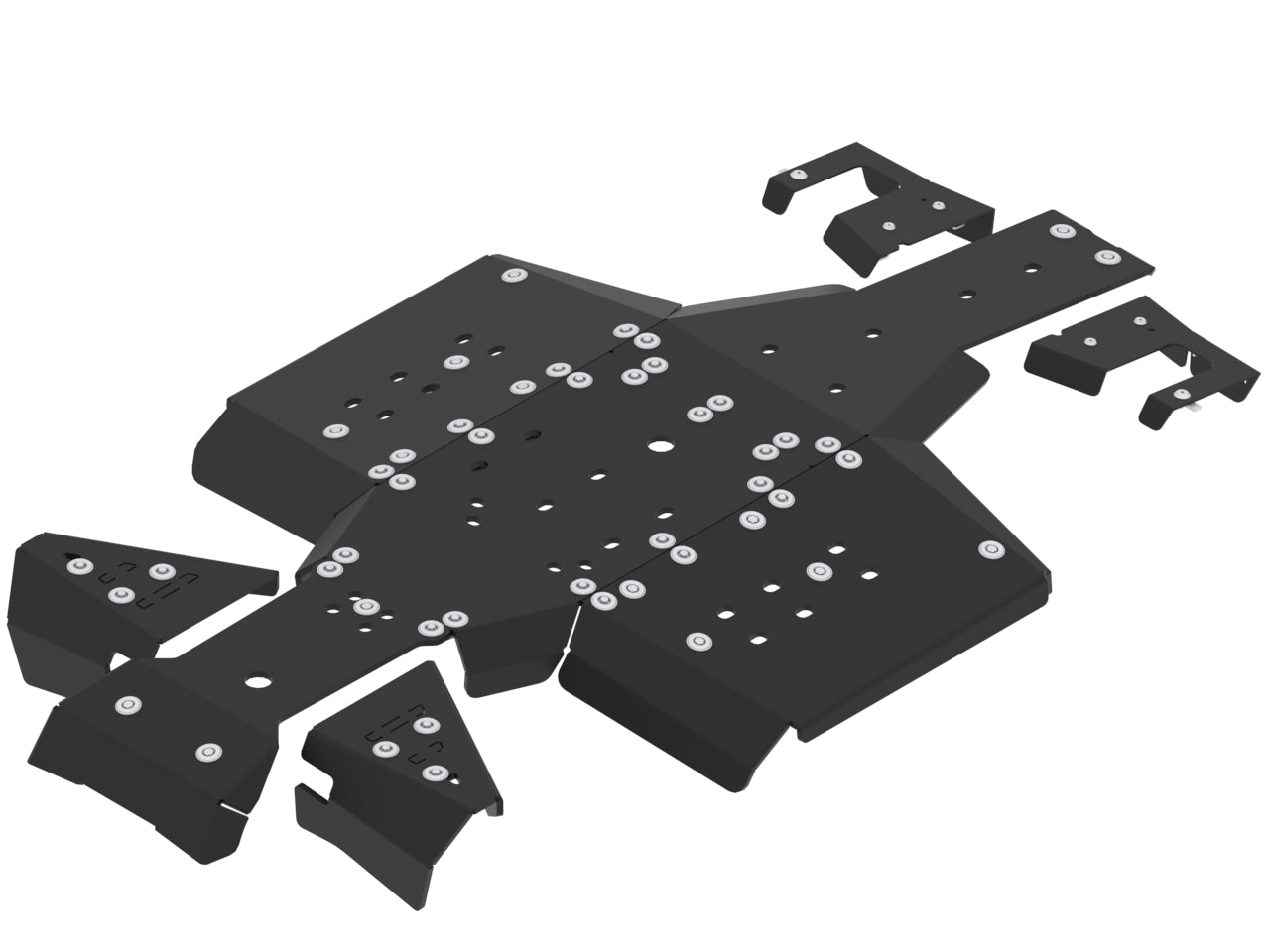 Kit plaques de protection plastique pour quad Sportsman Touring 570 (2024+) (plastic) – protection châssis complète, robuste et durable