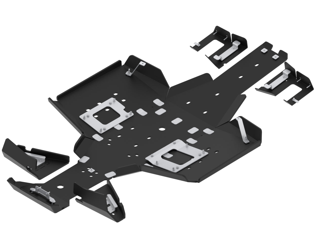 Kit plaques de protection plastique pour quad Sportsman Touring 570 (2024+) (plastic) – protection châssis complète, robuste et durable