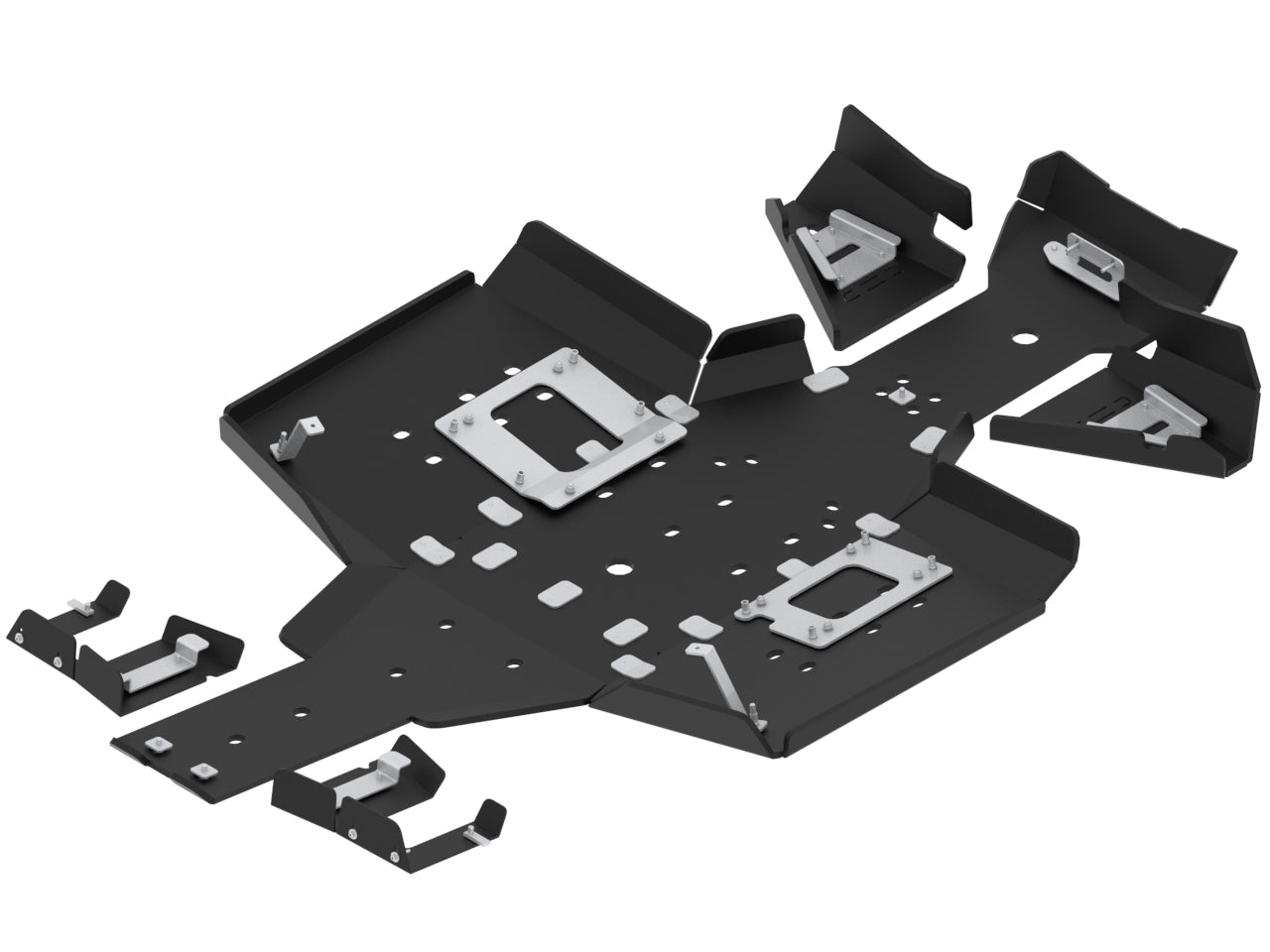 Kit plaques de protection plastique pour quad Sportsman Touring 570 (2024+) (plastic) – protection châssis complète, robuste et durable