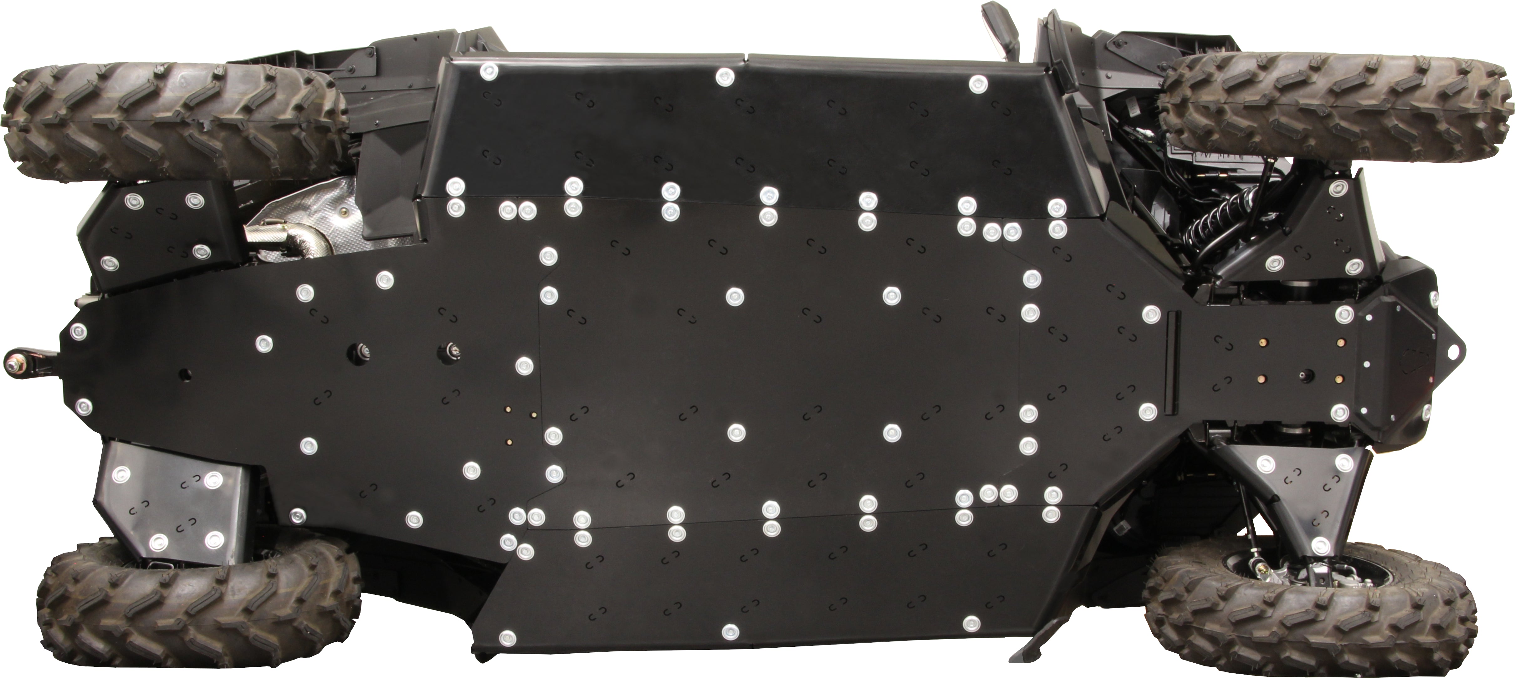 Kit plaques de protection plastique pour quad Maverick Trail (2018+) (plastic) – protection châssis complète, robuste et durable