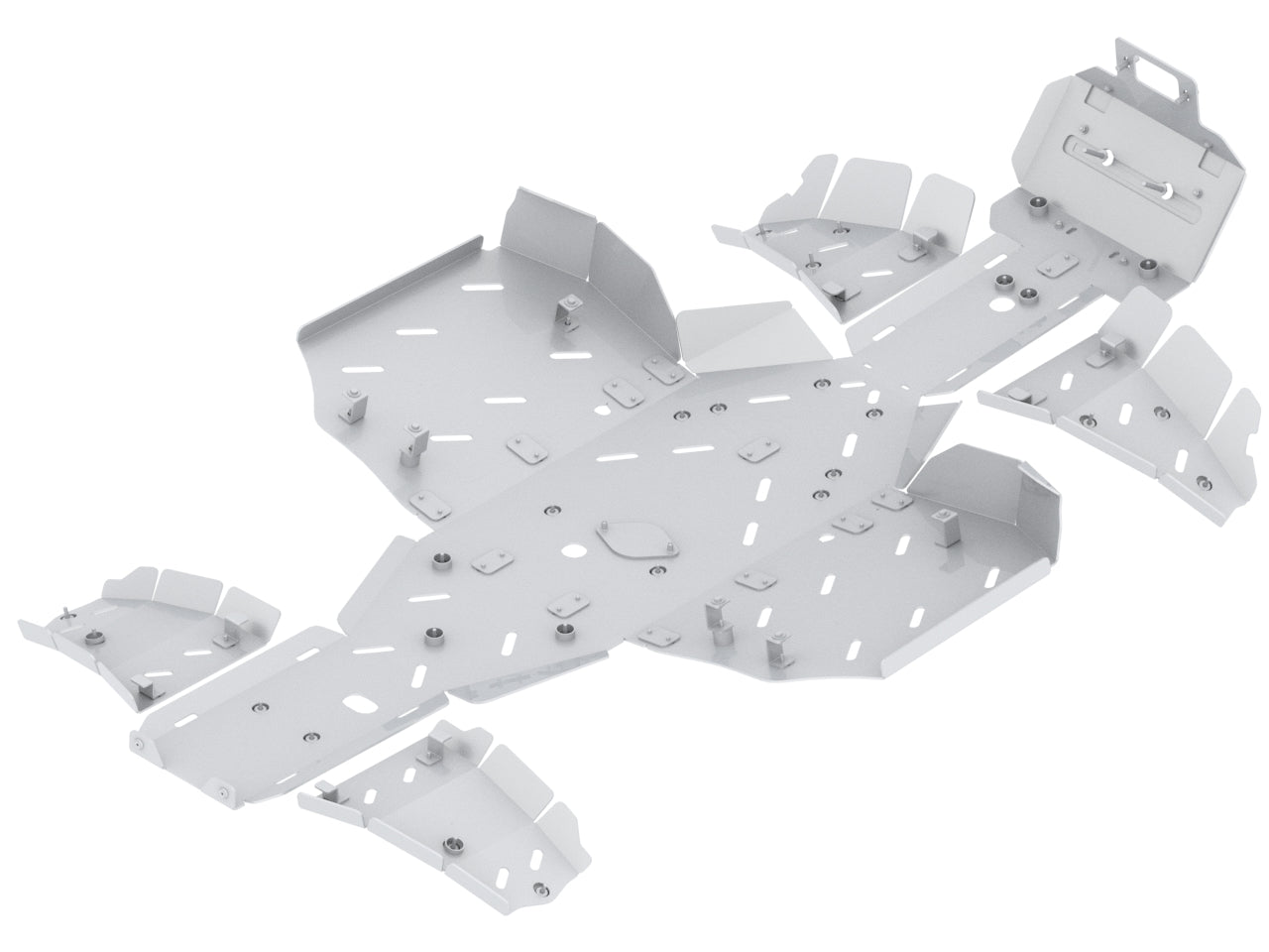Kit plaques de protection aluminium pour quad Snarler AT10 LW (aluminium) – protection châssis complète, robuste et durable