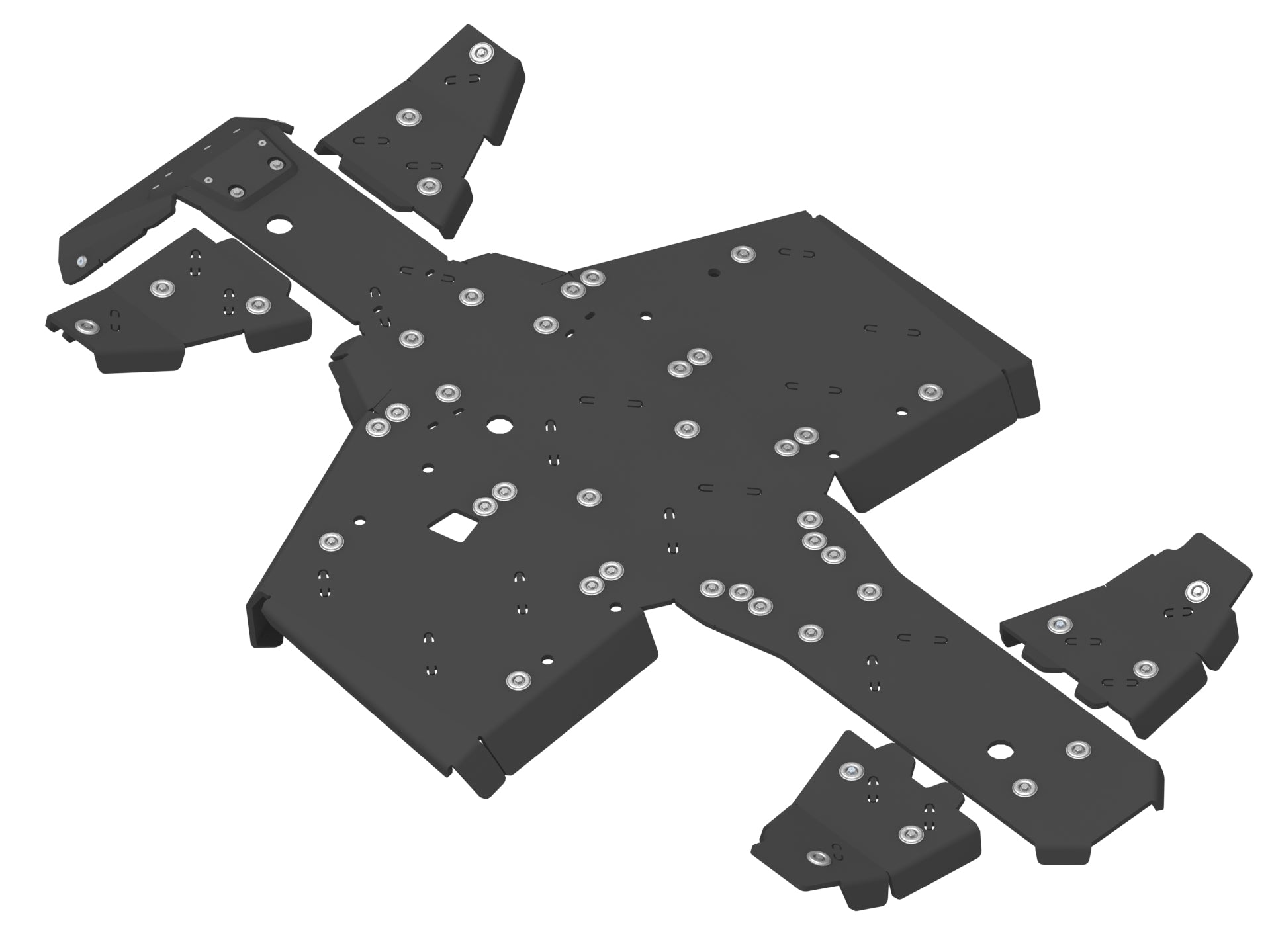 Kit plaques de protection plastique pour quad XWOLF 1000 (plastic) – protection châssis complète, robuste et durable