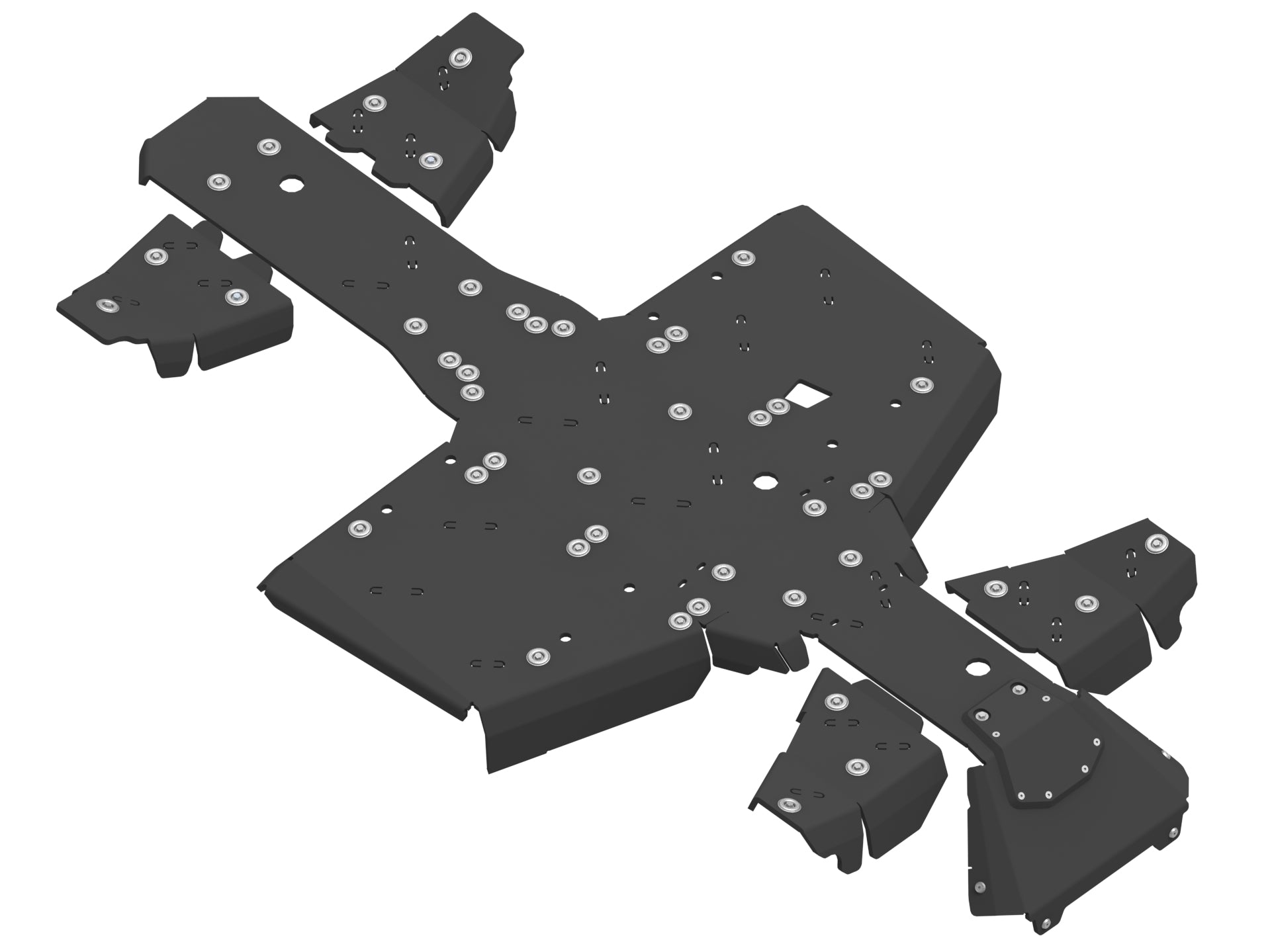 Kit plaques de protection plastique pour quad XWOLF 1000 (plastic) – protection châssis complète, robuste et durable