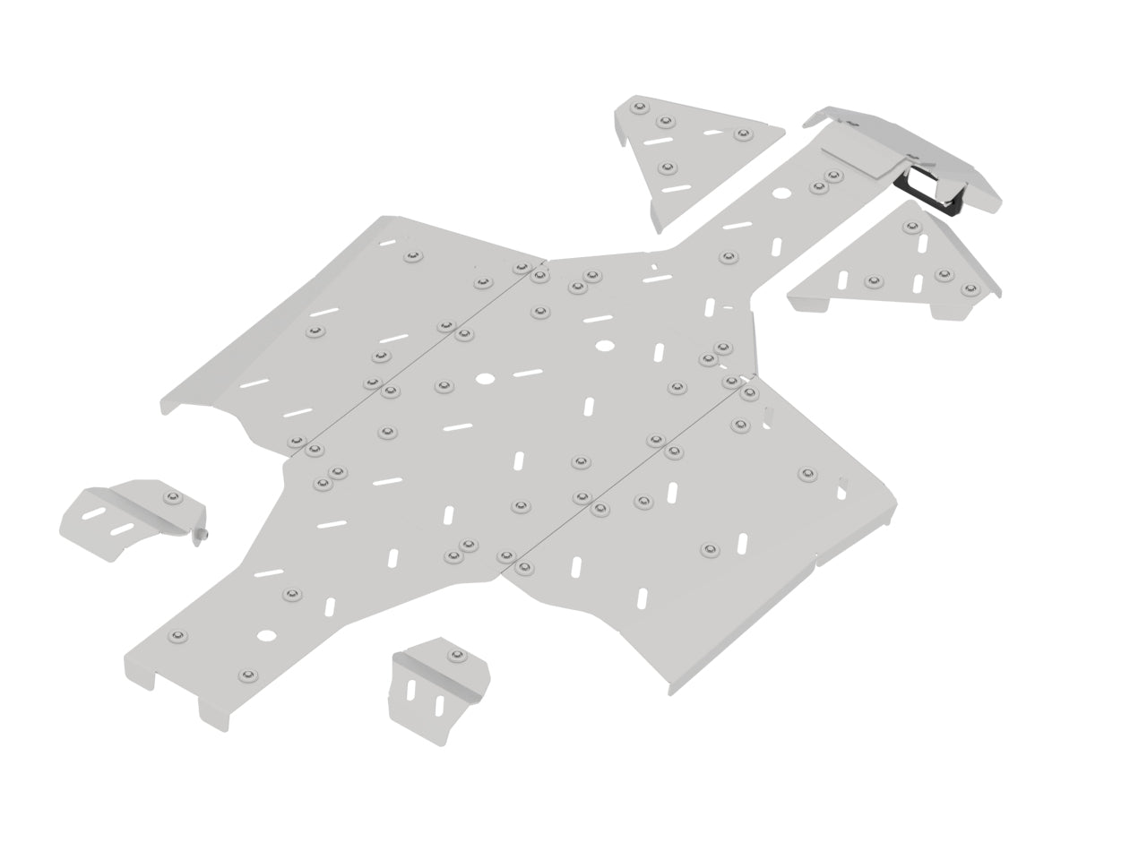 Kit plaques de protection aluminium pour quad SFA 1000, SFA 600 (aluminium) – protection châssis complète, robuste et durable
