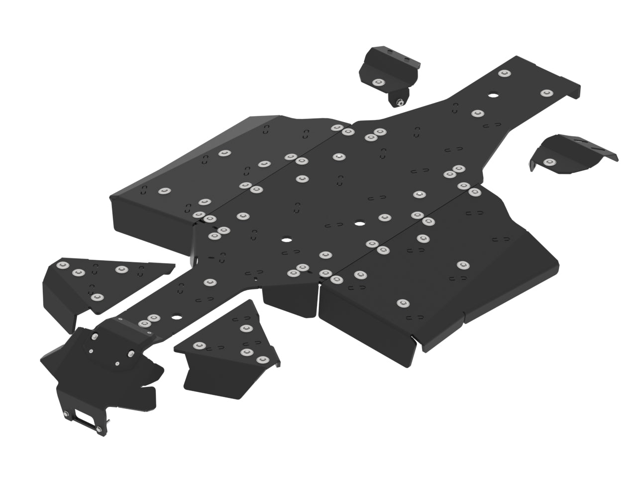 Kit plaques de protection plastique pour quad SFA 1000, SFA 600 (plastic) – protection châssis complète, robuste et durable