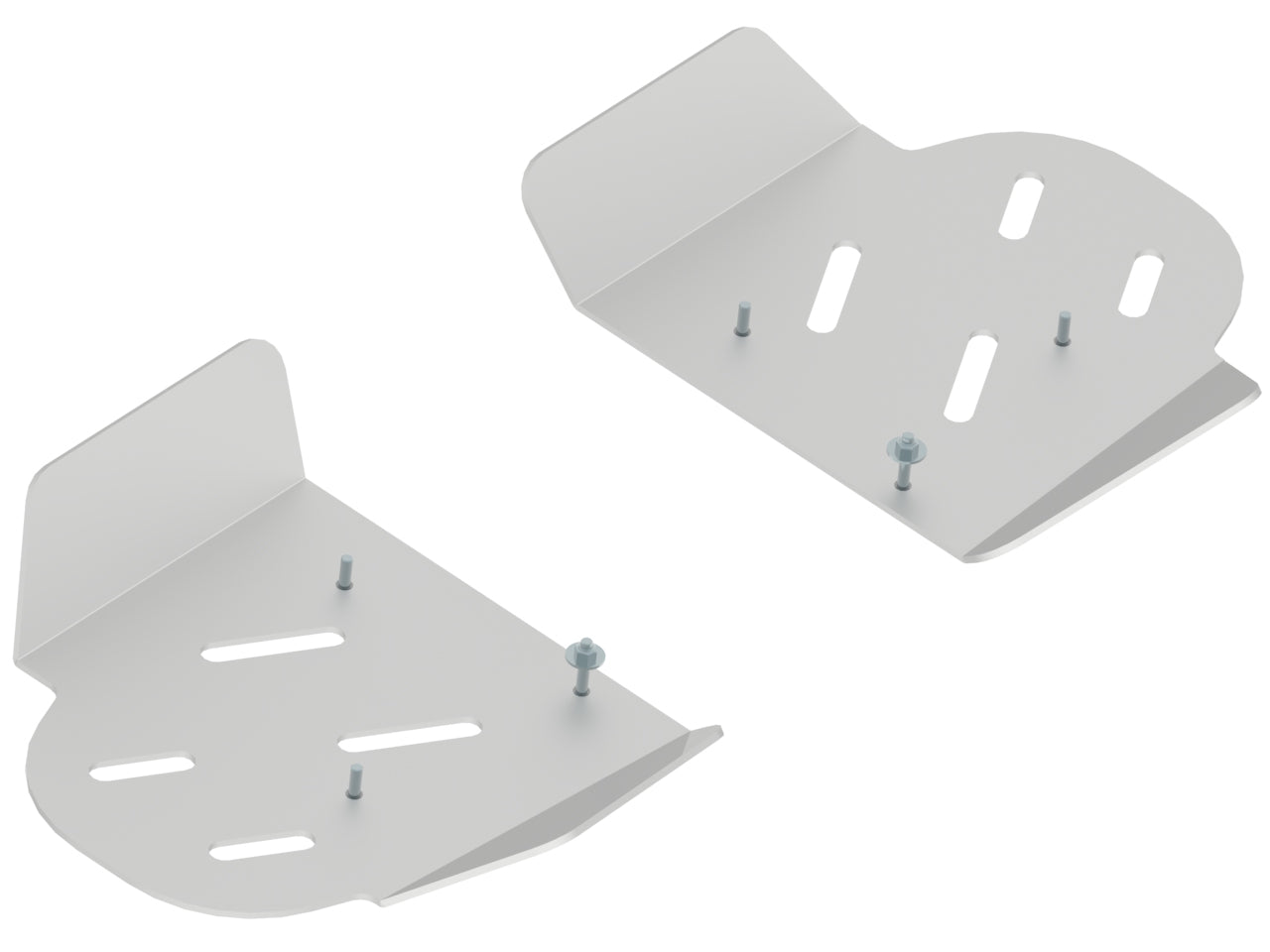 Kit plaques de protection aluminium pour quad KVF 650/750 BruteForce (pair) – protection châssis complète, robuste et durable