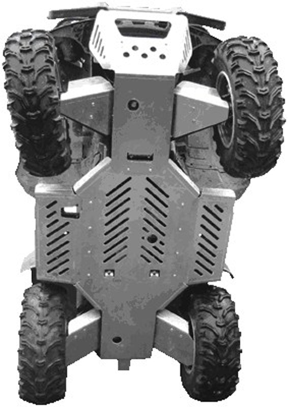 Kit plaques de protection aluminium pour quad Grizzly 660 (aluminium) – protection châssis complète, robuste et durable
