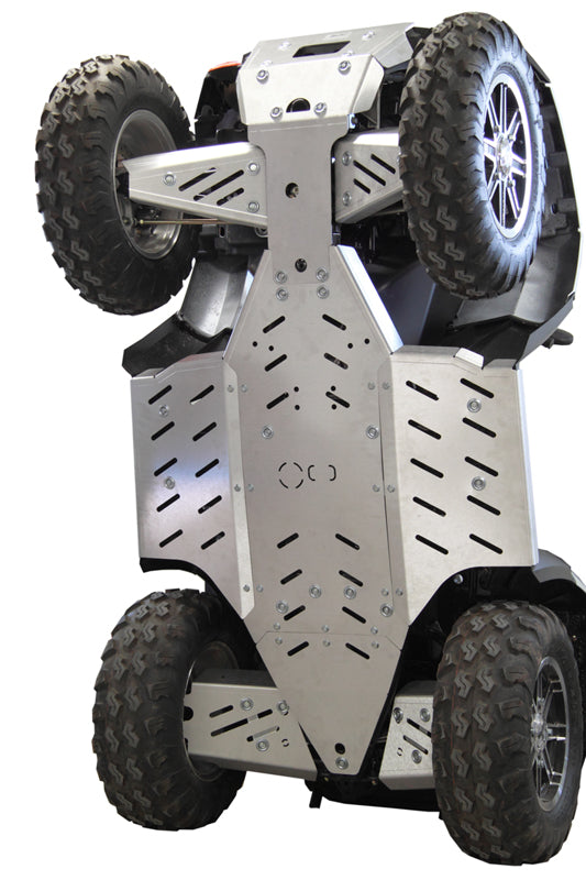 Kit plaques de protection aluminium pour quad Sportsman Touring 550, Sportsman Touring 850 (-2014) (aluminium) – protection châssis complète, robuste et durable