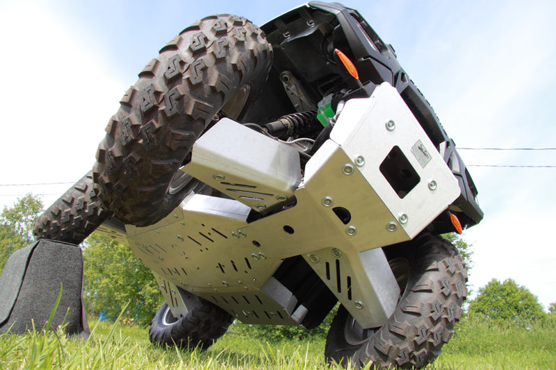 Kit plaques de protection aluminium pour quad Sportsman Touring 550, Sportsman Touring 850 (-2014) (aluminium) – protection châssis complète, robuste et durable