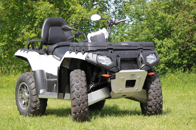 Kit plaques de protection aluminium pour quad Sportsman Touring 550, Sportsman Touring 850 (-2014) (aluminium) – protection châssis complète, robuste et durable