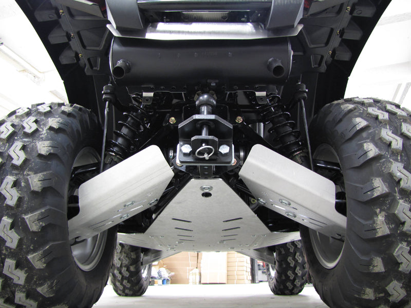 Kit plaques de protection aluminium pour quad Sportsman Touring 550, Sportsman Touring 850 (-2014) (aluminium) – protection châssis complète, robuste et durable