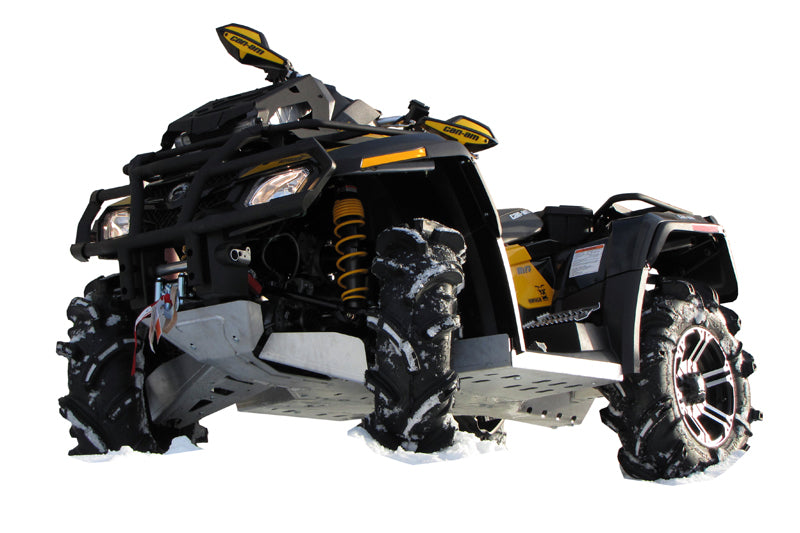 Kit plaques de protection aluminium pour quad Outlander G1 MAX (aluminium) – protection châssis complète, robuste et durable