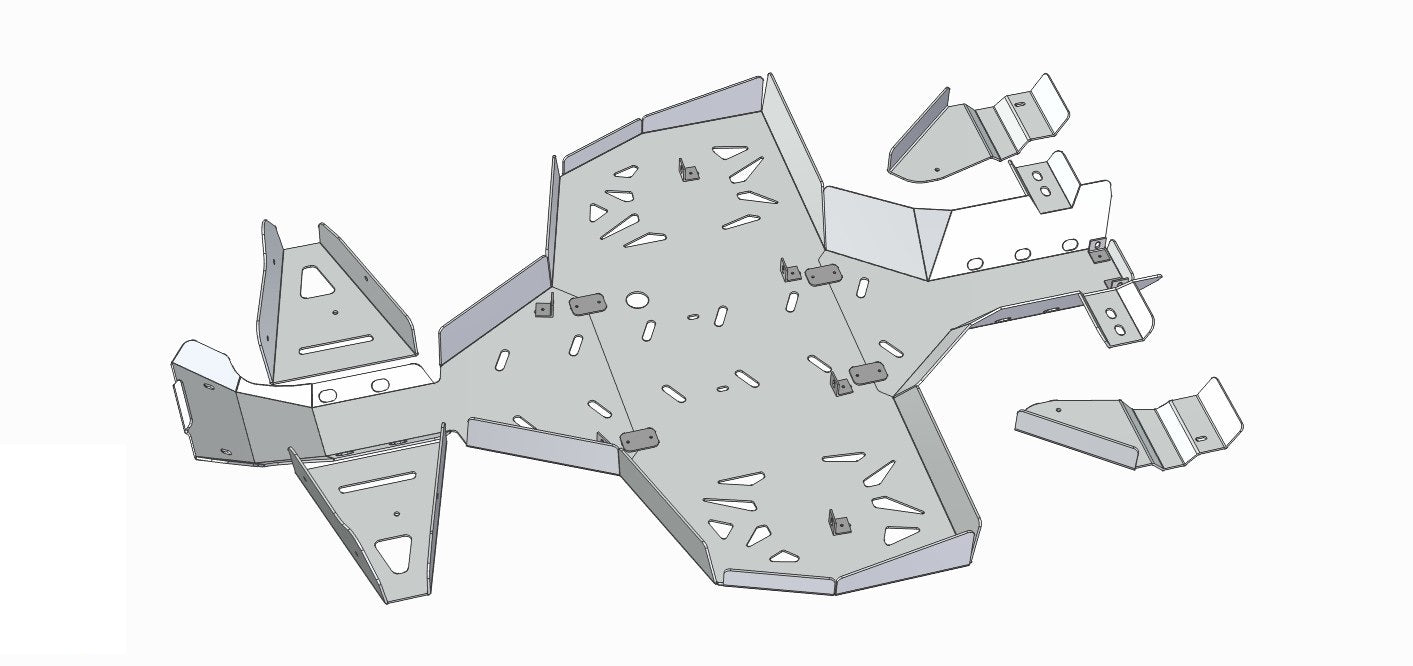 Kit plaques de protection aluminium pour quad Renegade G1 (aluminium) – protection châssis complète, robuste et durable
