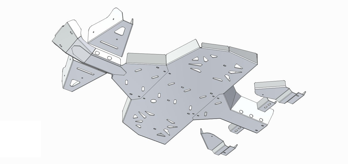 Kit plaques de protection aluminium pour quad Renegade G1 (aluminium) – protection châssis complète, robuste et durable