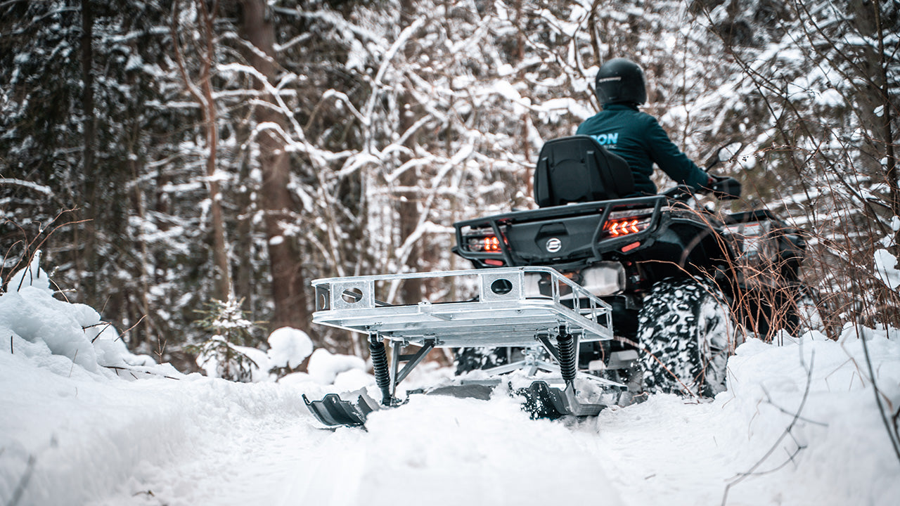 Kit plaques de protection pour quad Universal (platform trailer on skis) – protection châssis complète, robuste et durable
