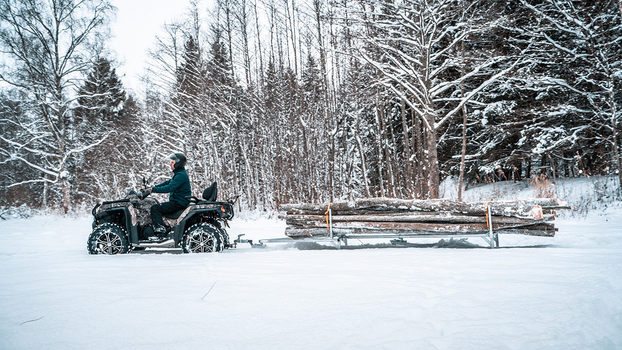Kit plaques de protection pour quad Universal (timber trailer on skis) – protection châssis complète, robuste et durable