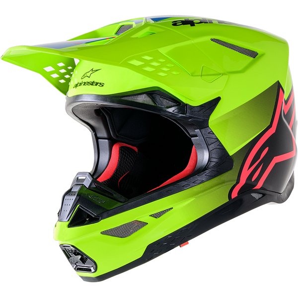 Casque Alpinestars Supertech M10 Helmet Rouge et Blanc 2024 - Motorsvelay