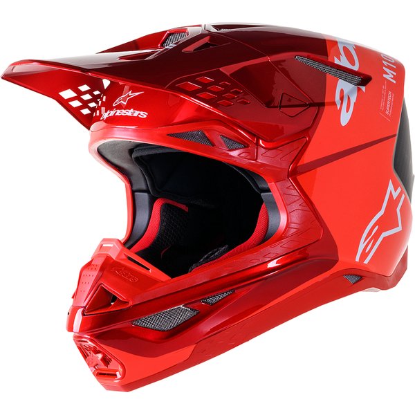 Casque Alpinestars Supertech M10 Helmet Rouge et Blanc 2024 - Motorsvelay