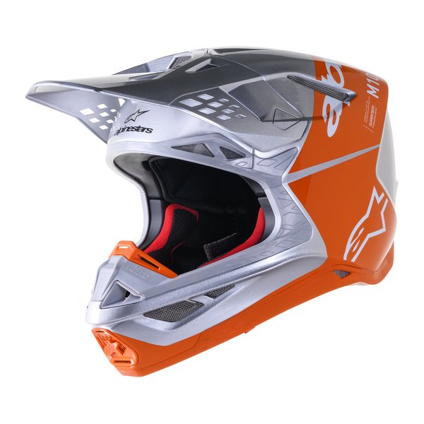 Casque Alpinestars Supertech M10 Helmet Rouge et Blanc 2024 - Motorsvelay