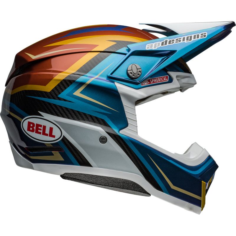 Casque BELL Moto - 10 Spherical - Tomac Replica 24 Gloss White/Gold - Motorsvelay