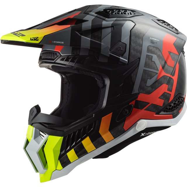 Casque LS2 MX703 X - Force Barrier Solid Carbon - Motorsvelay
