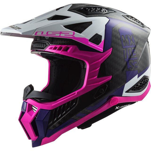 Casque LS2 MX703 X - Force Barrier Solid Carbon - Motorsvelay