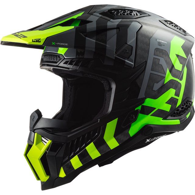 Casque LS2 MX703 X - Force Barrier Solid Carbon - Motorsvelay