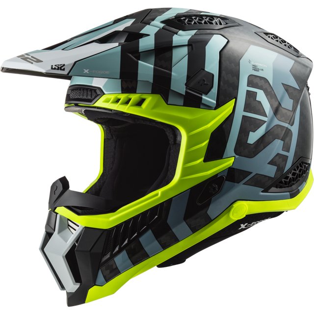 Casque LS2 MX703 X - Force Barrier Solid Carbon - Motorsvelay